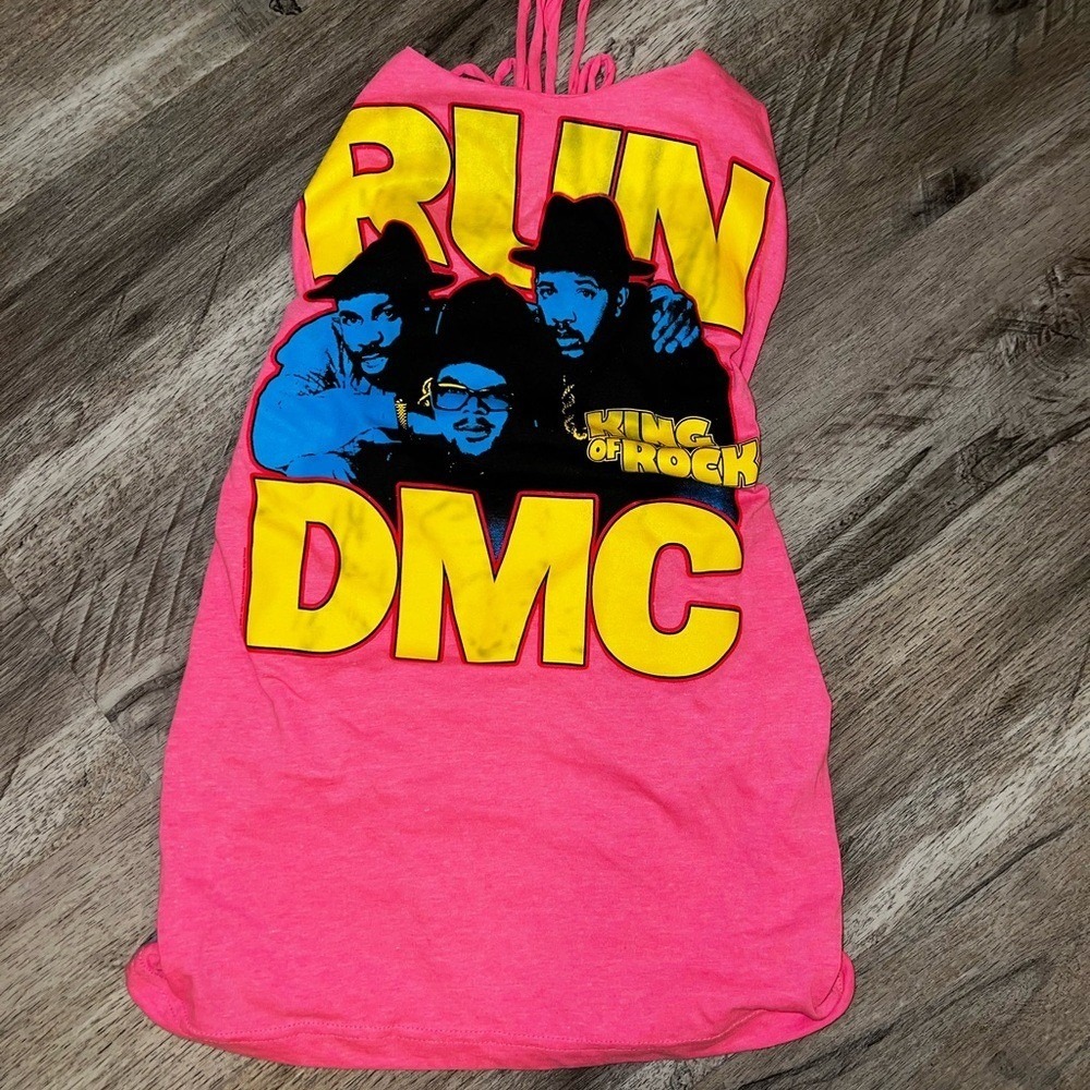Pink Run DMC Graphic Tank Top 80's